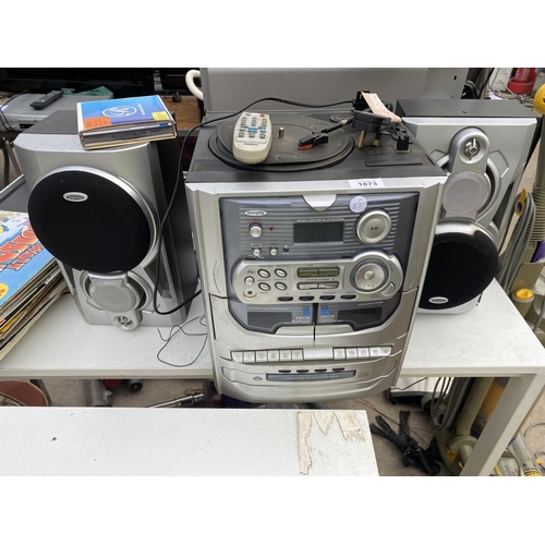 1873 - A MURPHY HI-FI SYSTEM WITH A PAIR OF SPEAKERS