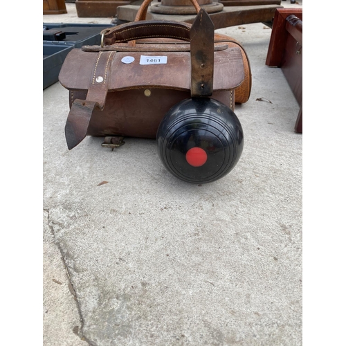 1461 - TWO SETS OF VINTAGE BOWLS WITH CARRY CASES