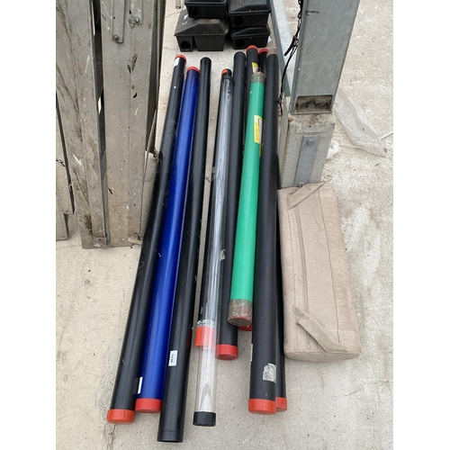 1496 - A LARGE QUANTITY OF MATCH FISHING ROD CASES