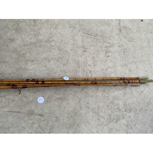 1509 - A SPLIT CANE FISHING ROD