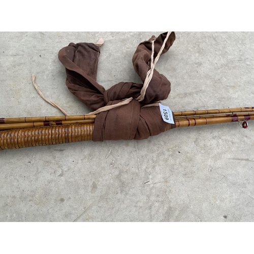 1509 - A SPLIT CANE FISHING ROD