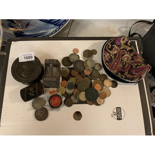 1000 - AN ASSORTMENT OF ITEMS TO MAINLY INCLUDE PRE DECIMAL COINS