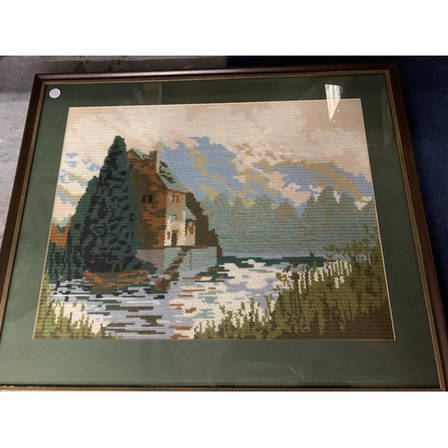 280 - TWO FRAMED NEEDLEWORK PICTURES