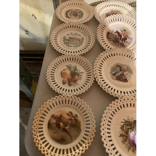 297 - A COLLECTION OF CERAMIC RIBBON PLATES