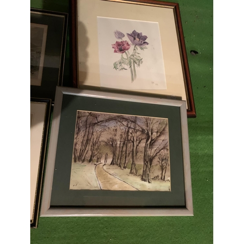 298 - AN ASSORTMENT OF SIX FRAMED PRINTS