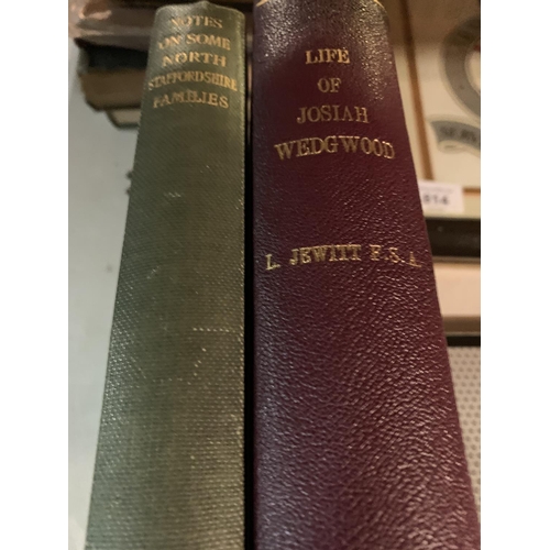 813 - A COLLECTION OF ELEVEN VARIOUS BOOKS TO INCLUDE NOTES ON SOME NORTH STAFFORDSHIRE FAMILIES BY PERCY ... 