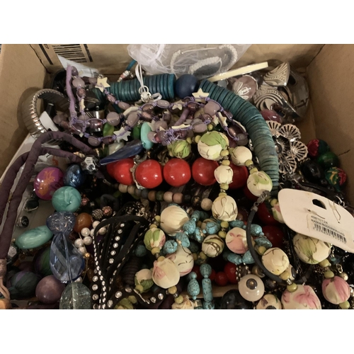 838 - A LARGE QUANTITY OF COSTUME JEWELLERY