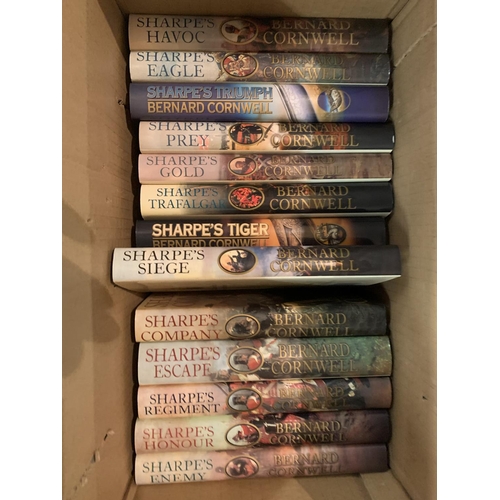 845 - A COLLECTION OF HARD BACK NOVELS FROM THE SHARPE SERIES BY BERNARD CORNWELL