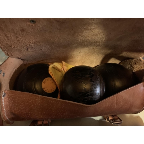 857 - TWO SETS OF CASED VINTAGE CROWN GREEN BOWLS