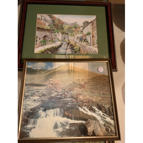 860 - FOUR FRAMED PRINTS OF VARIOUS DIFFERENT SCENIC AREAS