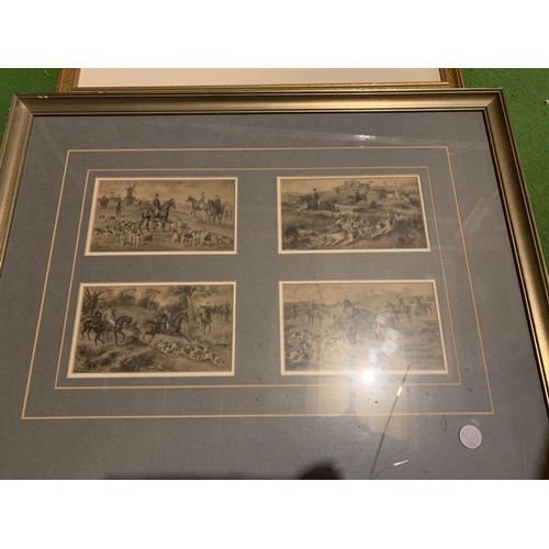 946 - FOUR FRAMED PRINTS OF VARIOUS HISTORICAL INTEREST