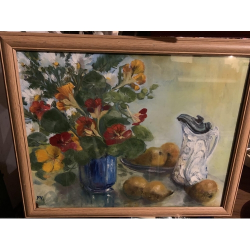 965 - THREE FRAMED STILL LIFE PAINTINGS