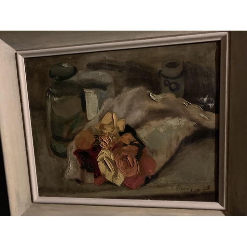 965 - THREE FRAMED STILL LIFE PAINTINGS