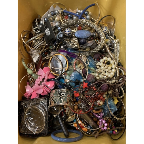 235 - A LARGE QUANTITY OF COSTUME JEWELLERY