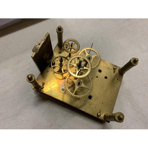 772 - AN ASSORTMENT OF BRASS CARRIAGE CLOCK MOVEMENTS FOR REPAIR