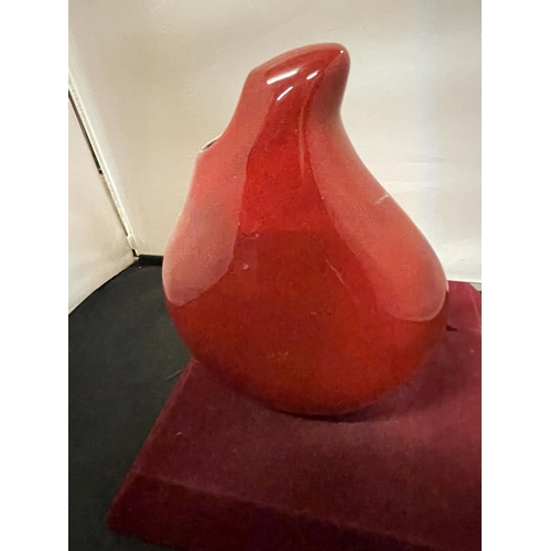 359 - A STAFFORDSHIRE FLAMBE STYLE VASE