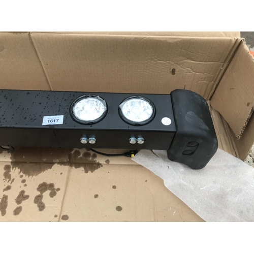 1617 - A LAND ROVER DEFENDER BUMPER WITH LIGHTS