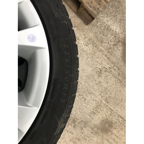 1622 - A SET OF FOUR BMW RIMS WITH 225/40 R17 DUNLOP TYRES