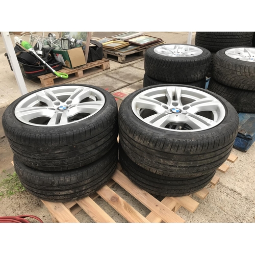 1623 - A SET OF FOUR BMW RIMS WITH 255/40 R18 TYRES