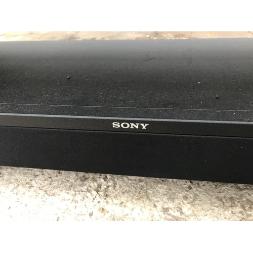 1626 - A SONY SOUND BAR GLAZED MONITOR STAND WITH LOWER SHELF