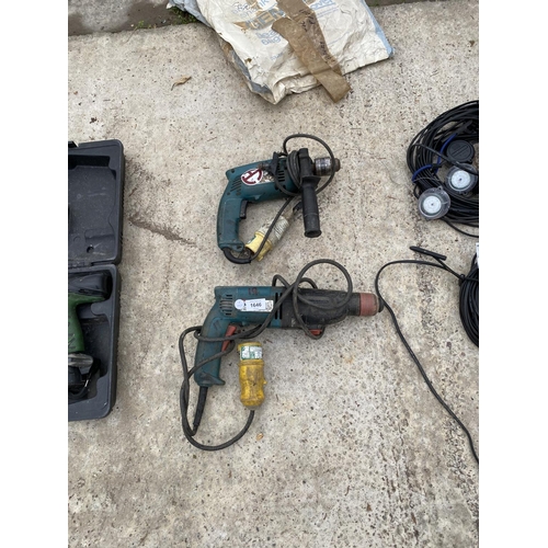 1646 - TWO 110 VOLT ELECTRIC DRILLS