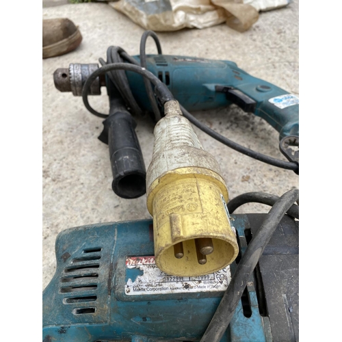 1646 - TWO 110 VOLT ELECTRIC DRILLS