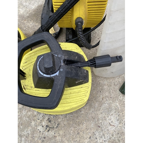 1660 - A KARCHER PRESSURE WASHER WITH LANCE AND PATIO CLEANER S