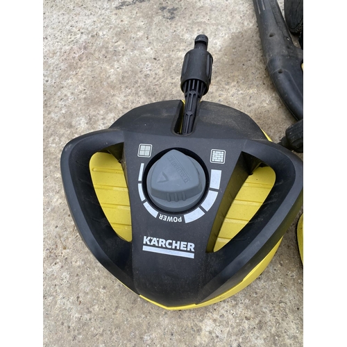 1660 - A KARCHER PRESSURE WASHER WITH LANCE AND PATIO CLEANER S