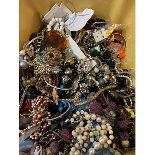 235 - A LARGE QUANTITY OF COSTUME JEWELLERY