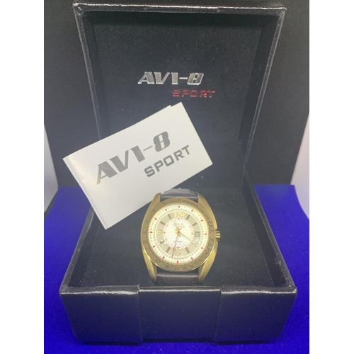 549 - A GENTS AVI-8 SPORT WRIST WATCH NEW BOXED AND IN WORKING ORDER