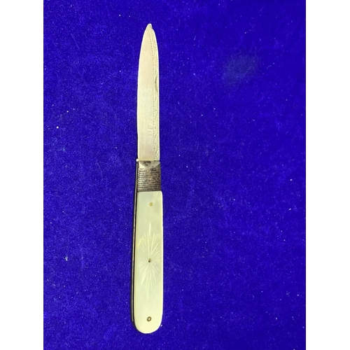 623 - A HALLMARKED SILVER FRUIT KNIFE