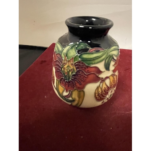 702 - A MOORCROFT ANNA LILY VASE H:3 INCHES