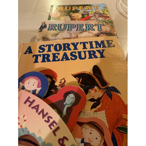 824 - A VARIETY OF CHILDREN'S HARDBACK BOOKS TO INCLUDE RUPERT THE BEAR