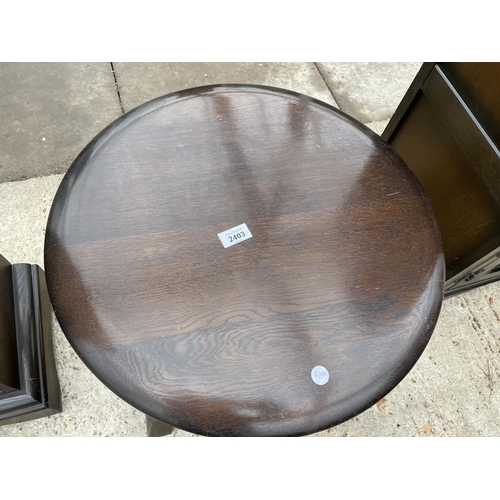 2403 - A PRIORY STYLE CIRCULAR COFFEE TABLE, 20