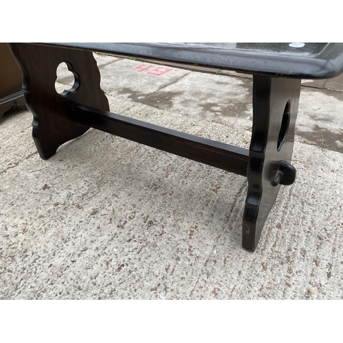 2405 - A PRIORY STYLE COFFEE TABLE, 36x18