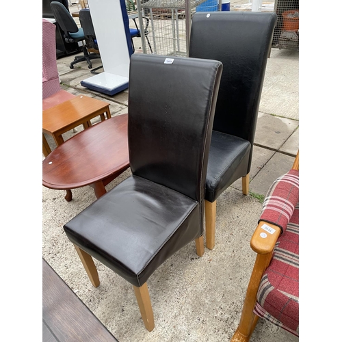 2415 - A PAIR OF MODERN DINING CHAIRS