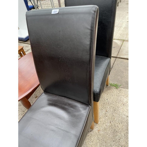 2415 - A PAIR OF MODERN DINING CHAIRS