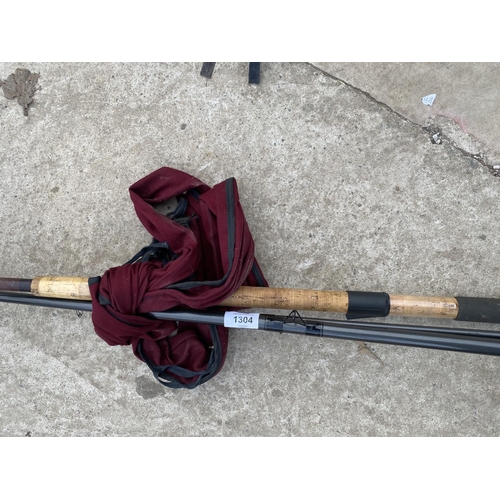 1304 - AN ABU LEGERLITE SPLIT CANE FISHING ROD