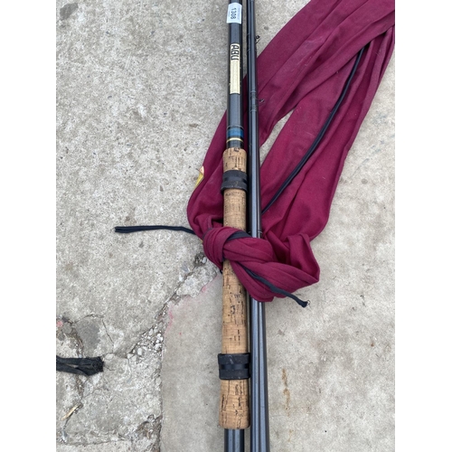 1308 - AN ABU 3 SECTION SPLIT CANE FISHING ROD