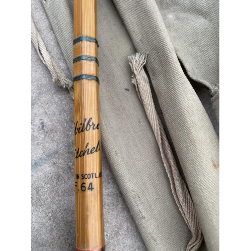 1310 - A SPLIT CANE FISHING ROD