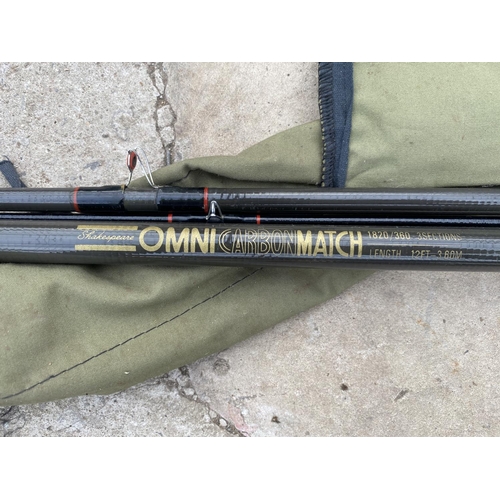 1311 - AN OMNI CARBON MATCH SPLIT CANE FISHING ROD