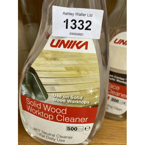 1332 - A LARGE AMMOUNT OF UNIKA WORK SURFACE CLEANER