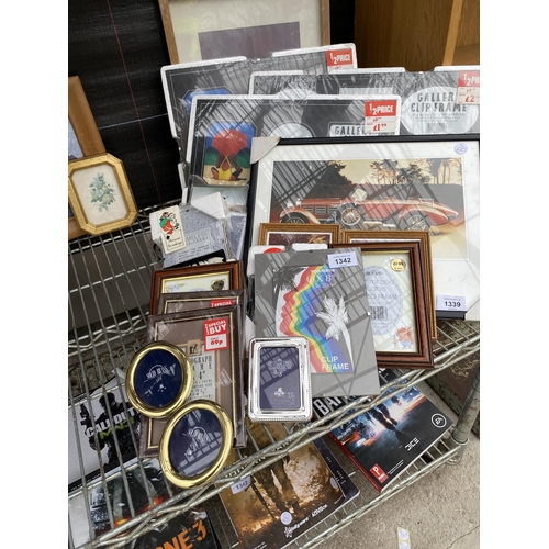 1342 - A LARGE QUANTITY OF AS NEW PHOTO FRAMES