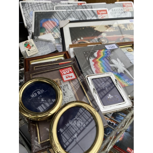 1342 - A LARGE QUANTITY OF AS NEW PHOTO FRAMES