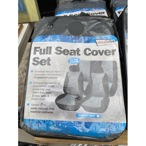 1347 - A LARGE COLLECTION OF AS NEW CAR SEAT COVERS