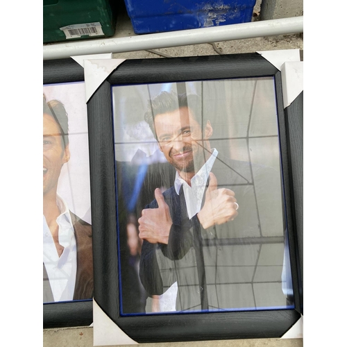 1352 - SIX FRAMED PRINTS OF HUGH JACKMAN