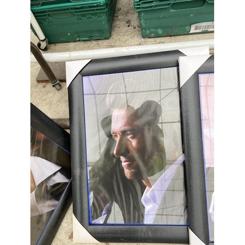 1352 - SIX FRAMED PRINTS OF HUGH JACKMAN