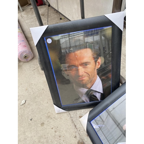 1352 - SIX FRAMED PRINTS OF HUGH JACKMAN