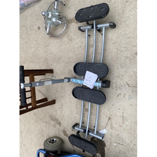 1361 - A LEG MASTER EXERCISE MACHINE AND A LIGHT FITTING