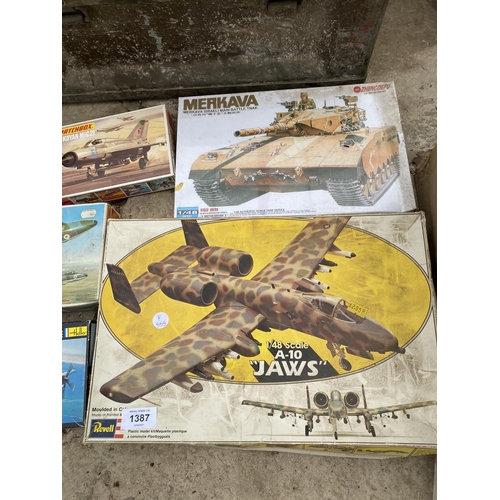 1387 - A LARGE ASSORTMENT OF AREOPLANE MODEL KITS